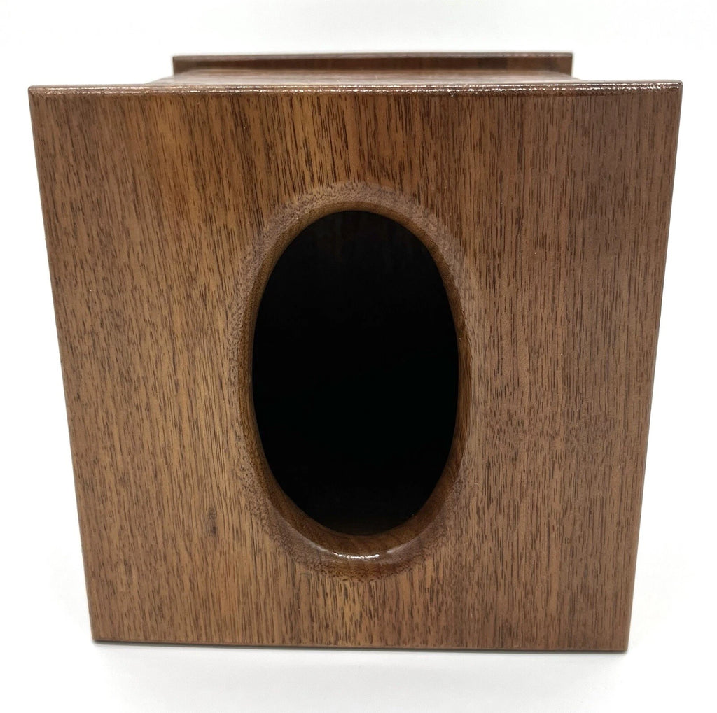 Vintage Solid Wood Square Dovetail Tissue Box Cover - BEAUTIFUL! | eBay
