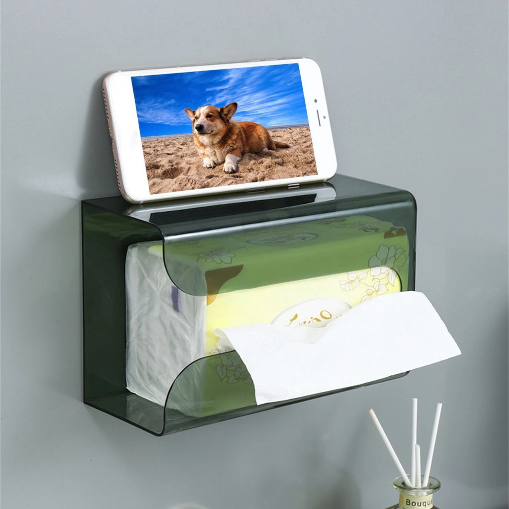 Wall Mounted Tissue Paper Cover Napkin Holder for Living Room Office Counter | eBay