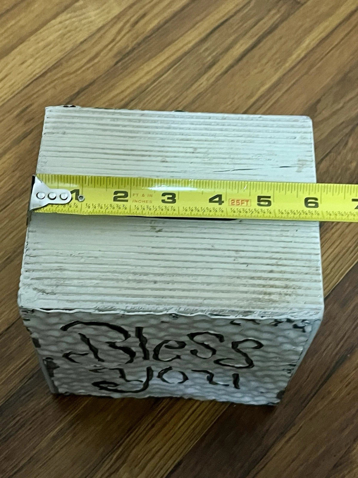 Vintage Wood Metal Bless You Tissue Box Cube Signed Kathleen Wedemeyer 6 X 6” | eBay