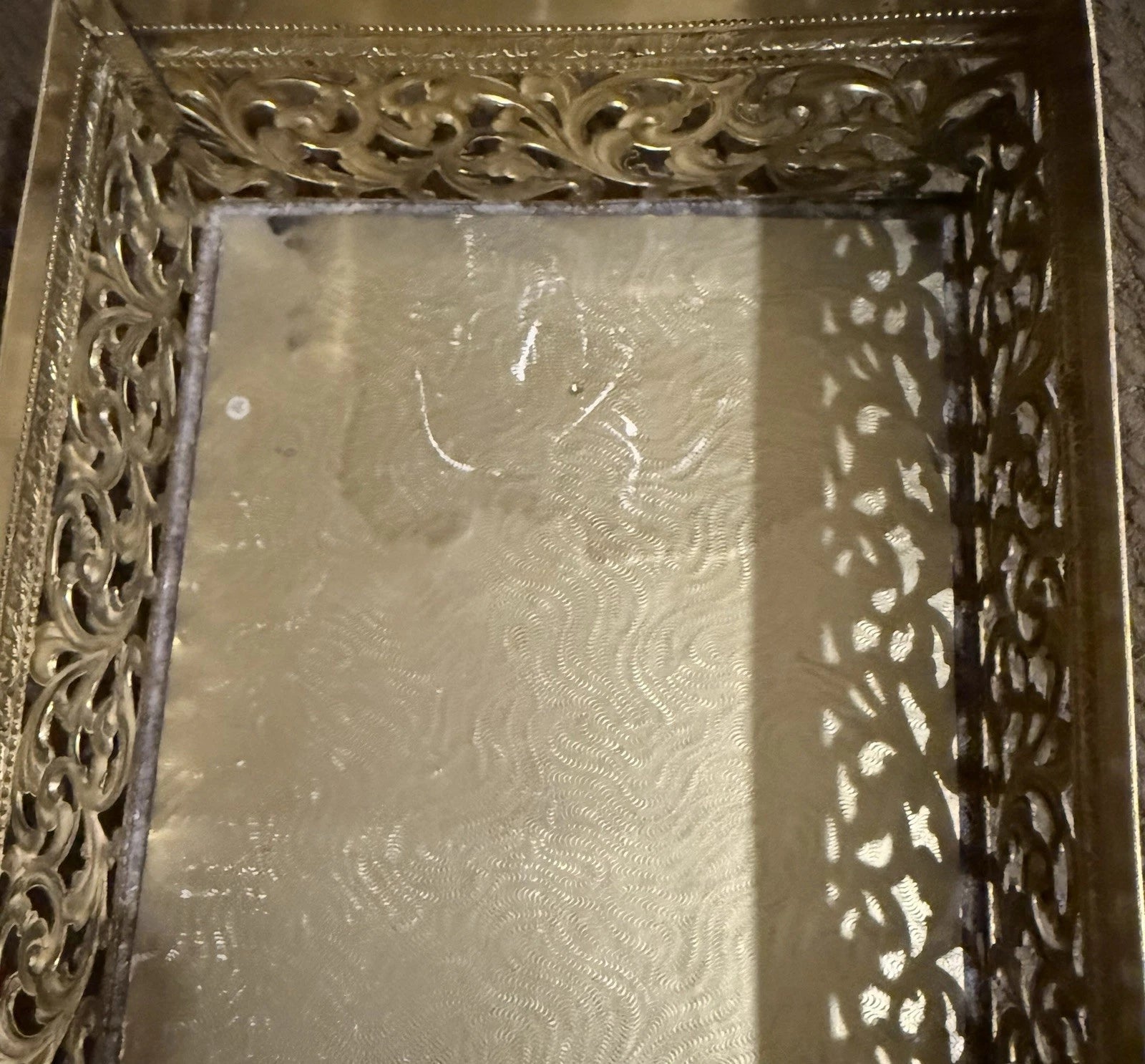 Vintage Gold Tone Tissue Kleenex Box Filigree Holder Ornate Hollywood Regency | eBay