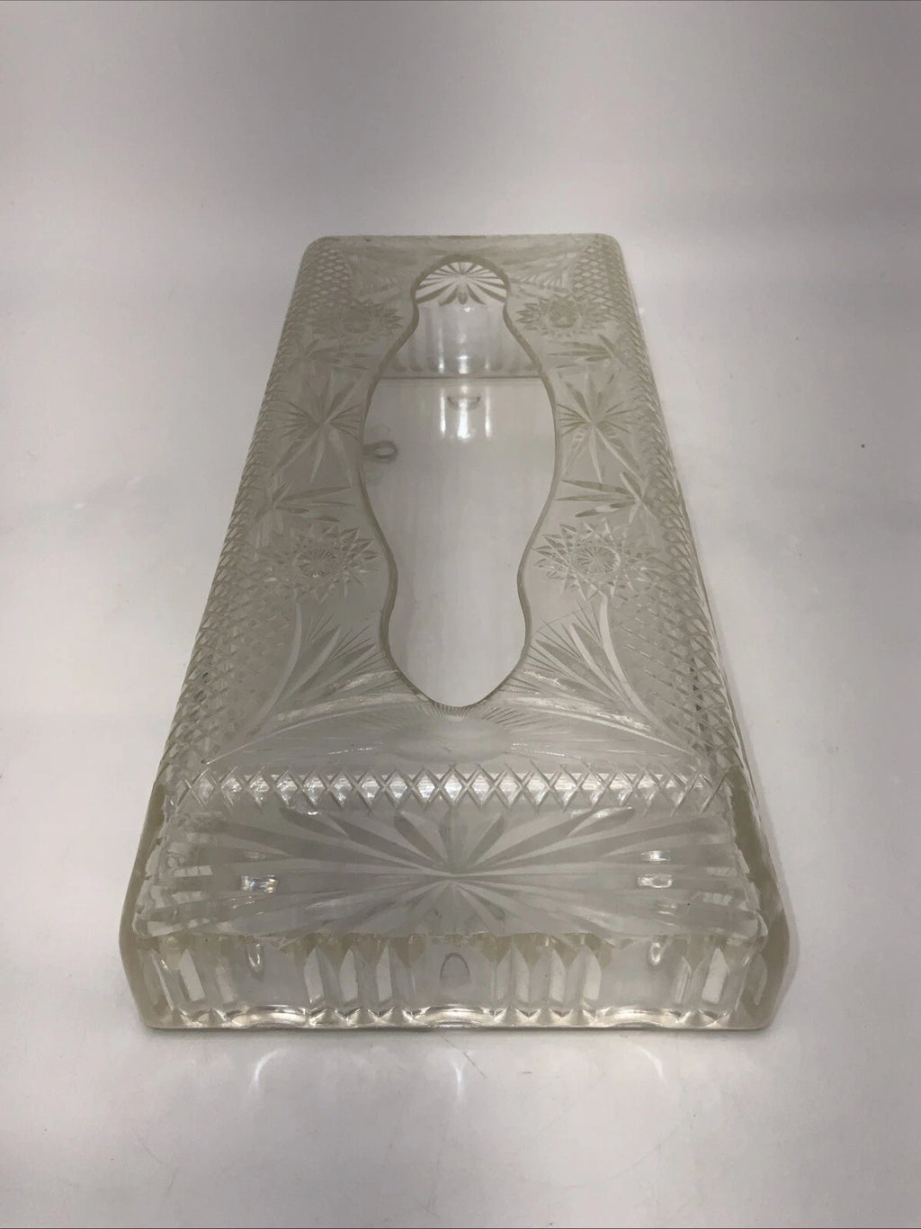 Vintage 1960s MCM Tissue Box Cover Holder Starburst Acrylic Clear Plastic | eBay