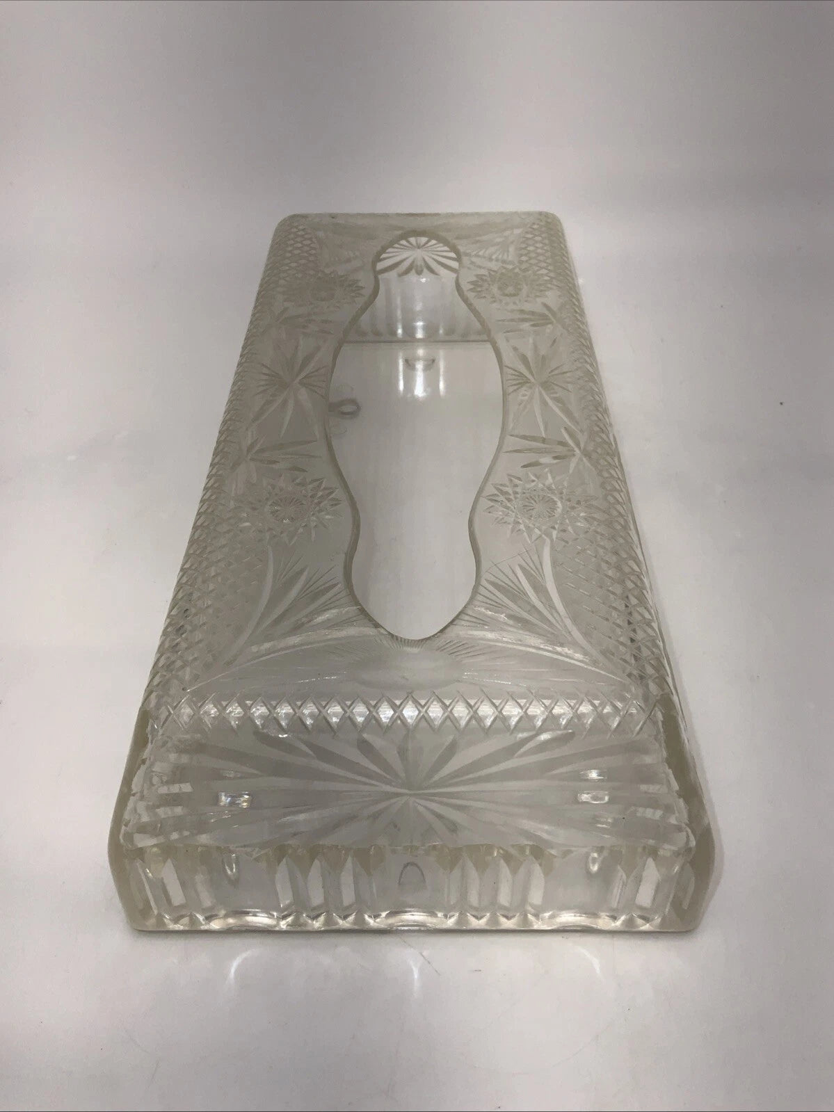 Vintage 1960s MCM Tissue Box Cover Holder Starburst Acrylic Clear Plastic | eBay