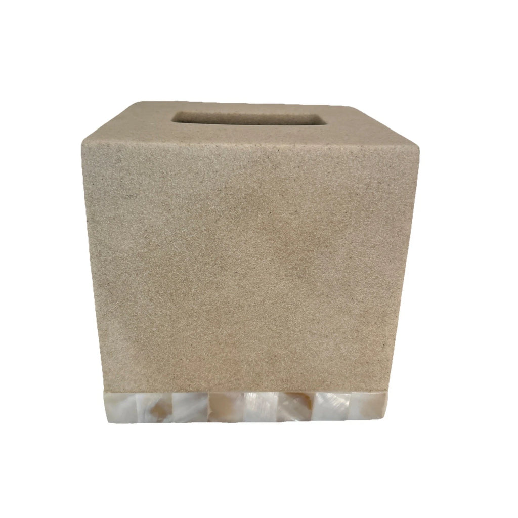 Tissue Box Cover Porcelain Mother Of Pearl Edging Light Brown/tan | eBay