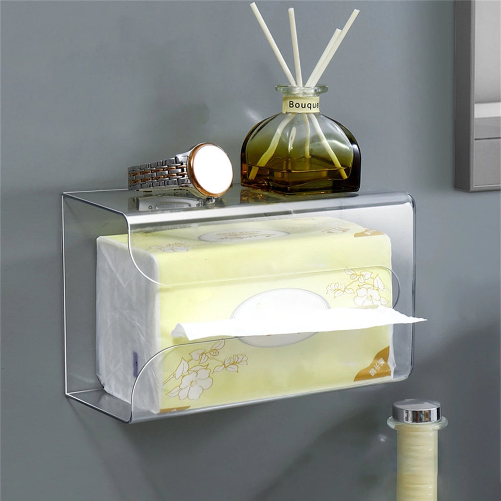 Wall Mounted Tissue Paper Cover Napkin Holder for Living Room Office Counter | eBay
