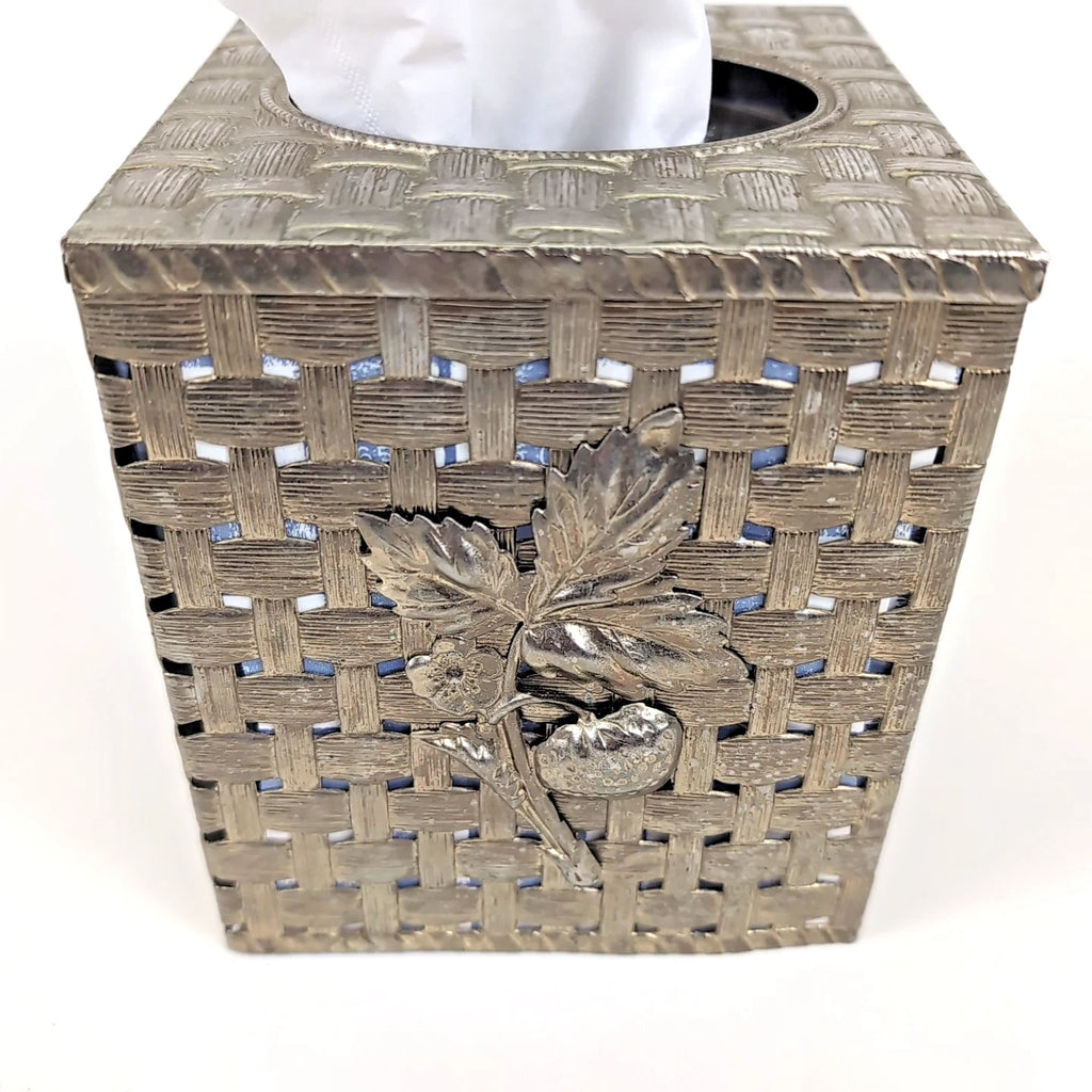 Vintage Hollywood Regency Brass Gold Tone Strawberry Tissue Box Holder Cover | eBay