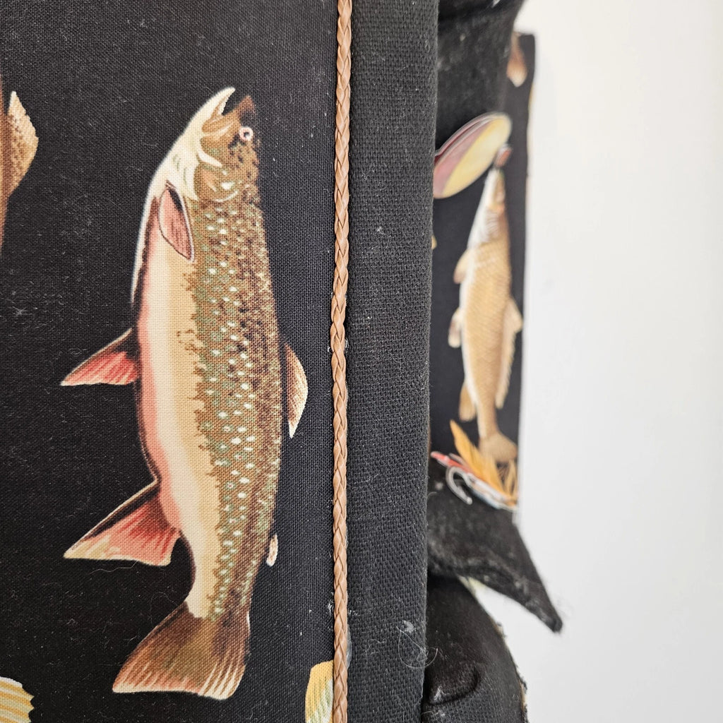 Tissue Box Cover Fishing Sofa Fish Couch Padded Cushions Ocean Theme Decor 9x5x4 | eBay