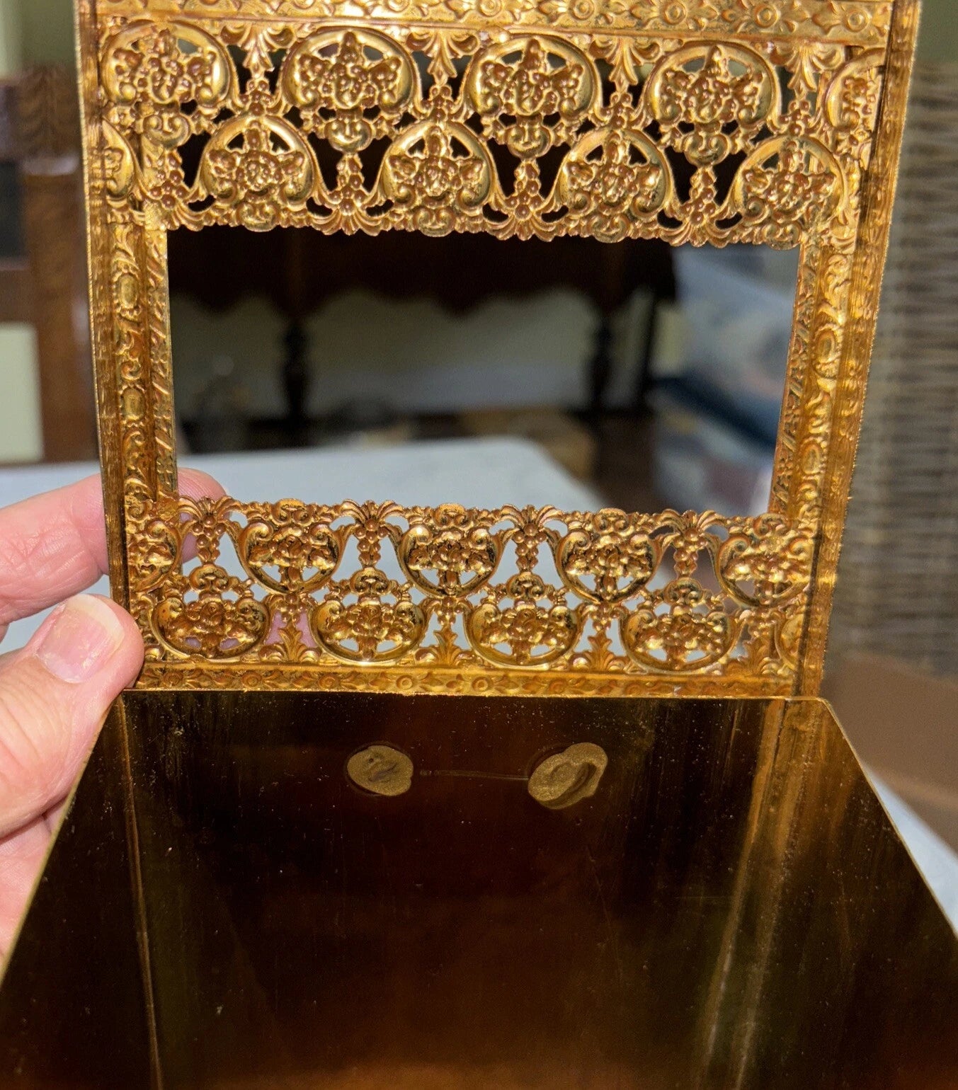 1950’S GOLDTONE HOLLYWOOD REGENCY ROSE WREATH TISSUE BOX COVER | eBay