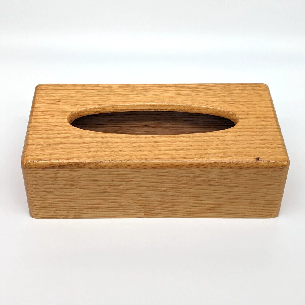 Vintage Oak Tissue Box Cover Dispenser Solid Wood Rectangle Rustic Traditional | eBay