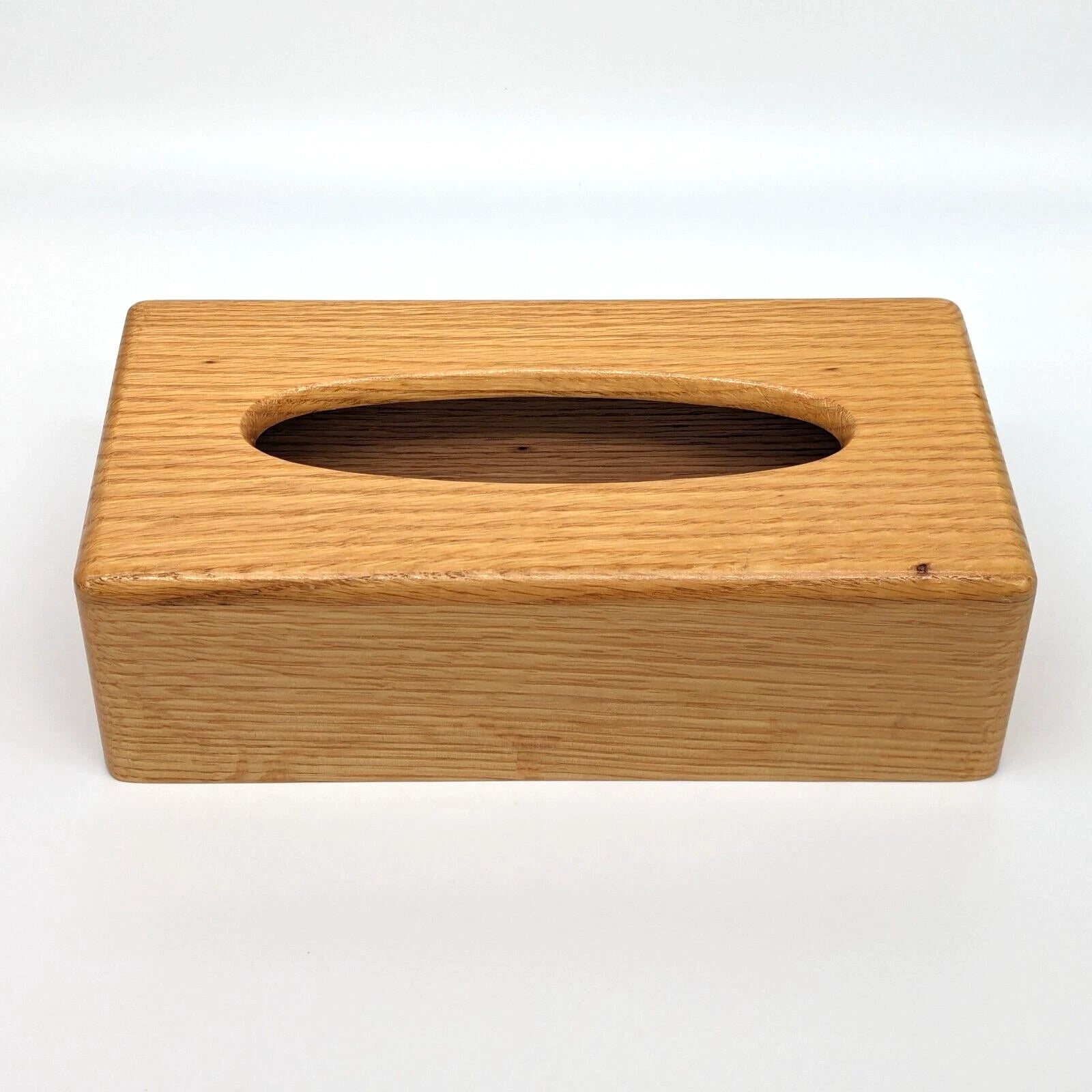 Vintage Oak Tissue Box Cover Dispenser Solid Wood Rectangle Rustic Traditional | eBay