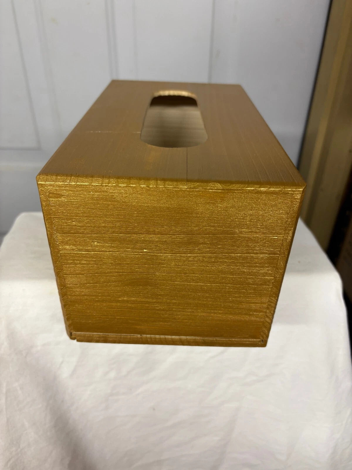 Wood Tissue Box Holder with Slide-Out Bottom Hand Made Pre-Owned 10 1/4"x5.5" | eBay