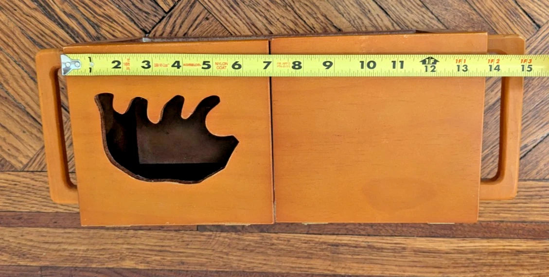 VTG Wooden Tissue Box Bear Forest Scene Rustic Cabin Decor | eBay