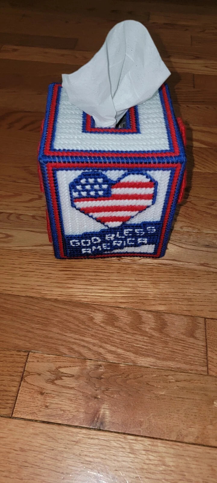 PATRIOTIC HEARTS HANDMADE TISSUE BOX COVER | eBay