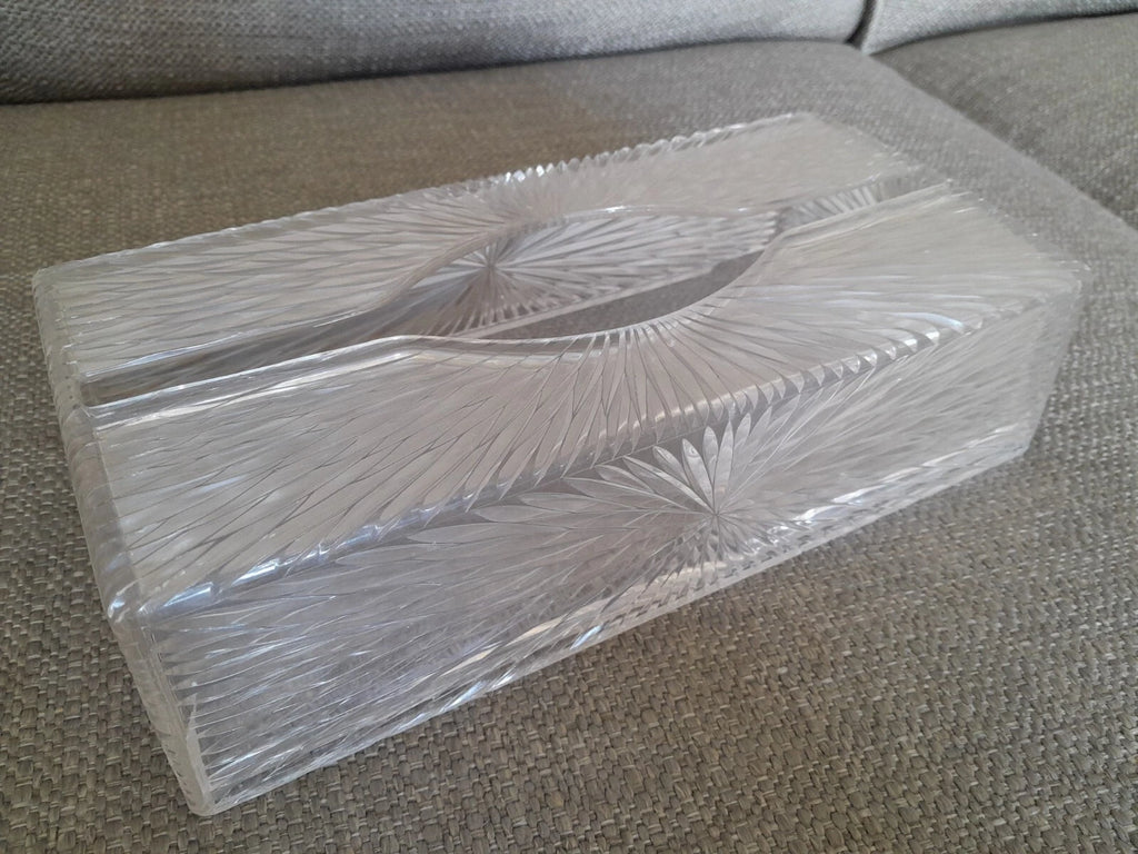 Vintage 1960s Celebrity Tissue Box Holder Starburst Acrylic Lucite Plastic MCM | eBay