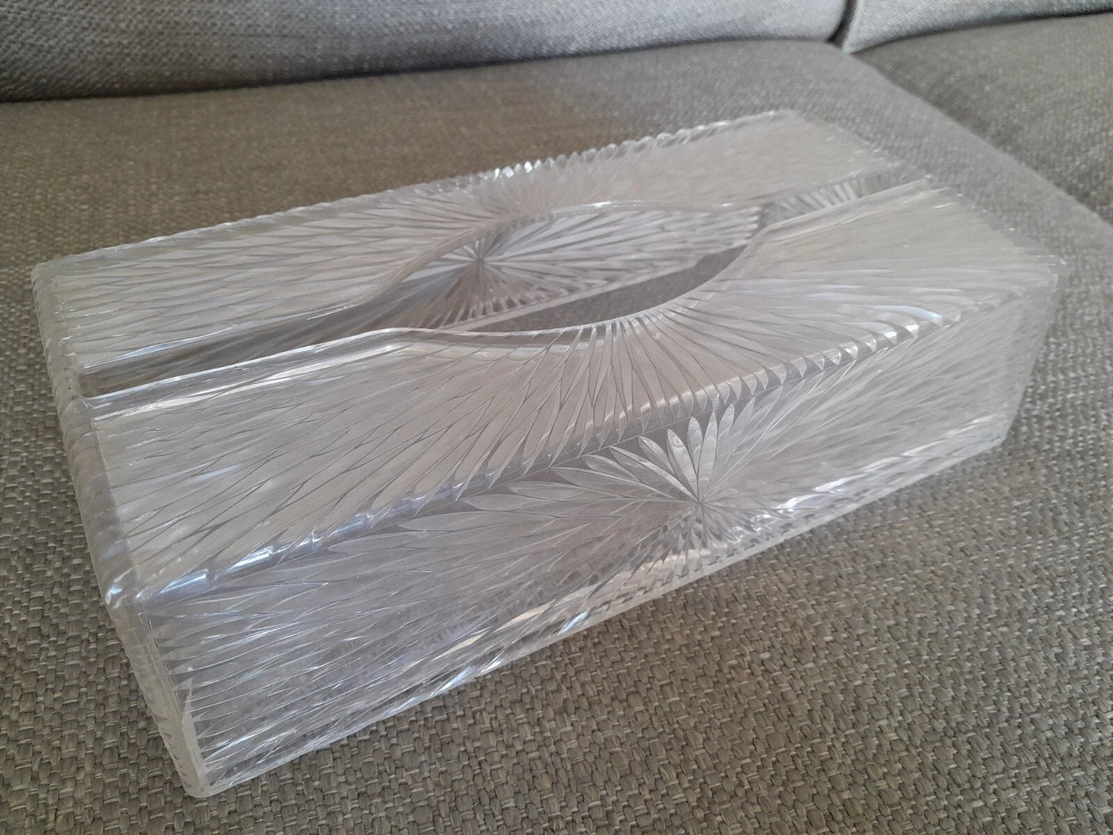 Vintage 1960s Celebrity Tissue Box Holder Starburst Acrylic Lucite Plastic MCM | eBay