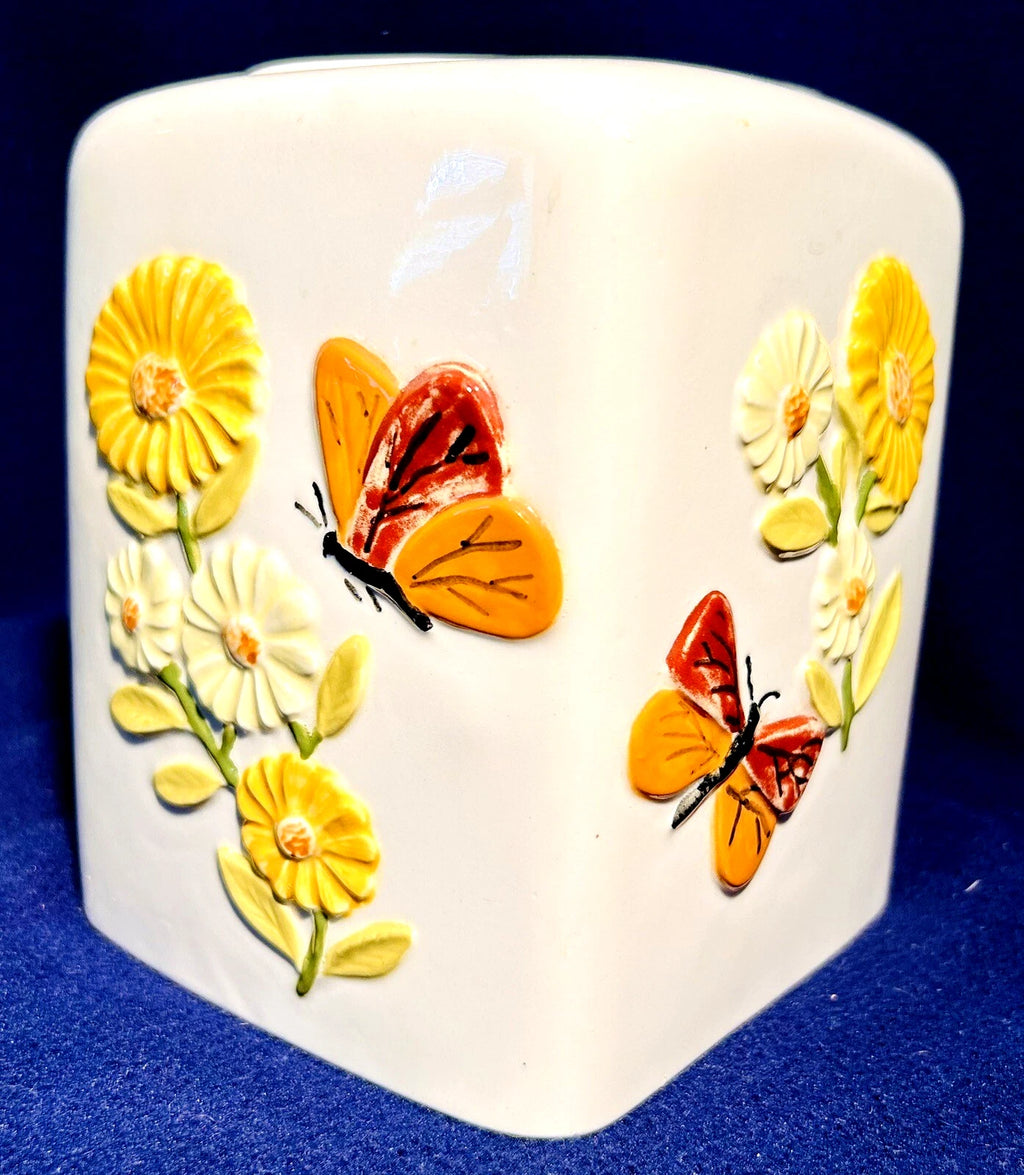 Vintage Retro Tissue Box Holder Cover 70's Groovy Daisy & Butterfly Hand Painted | eBay
