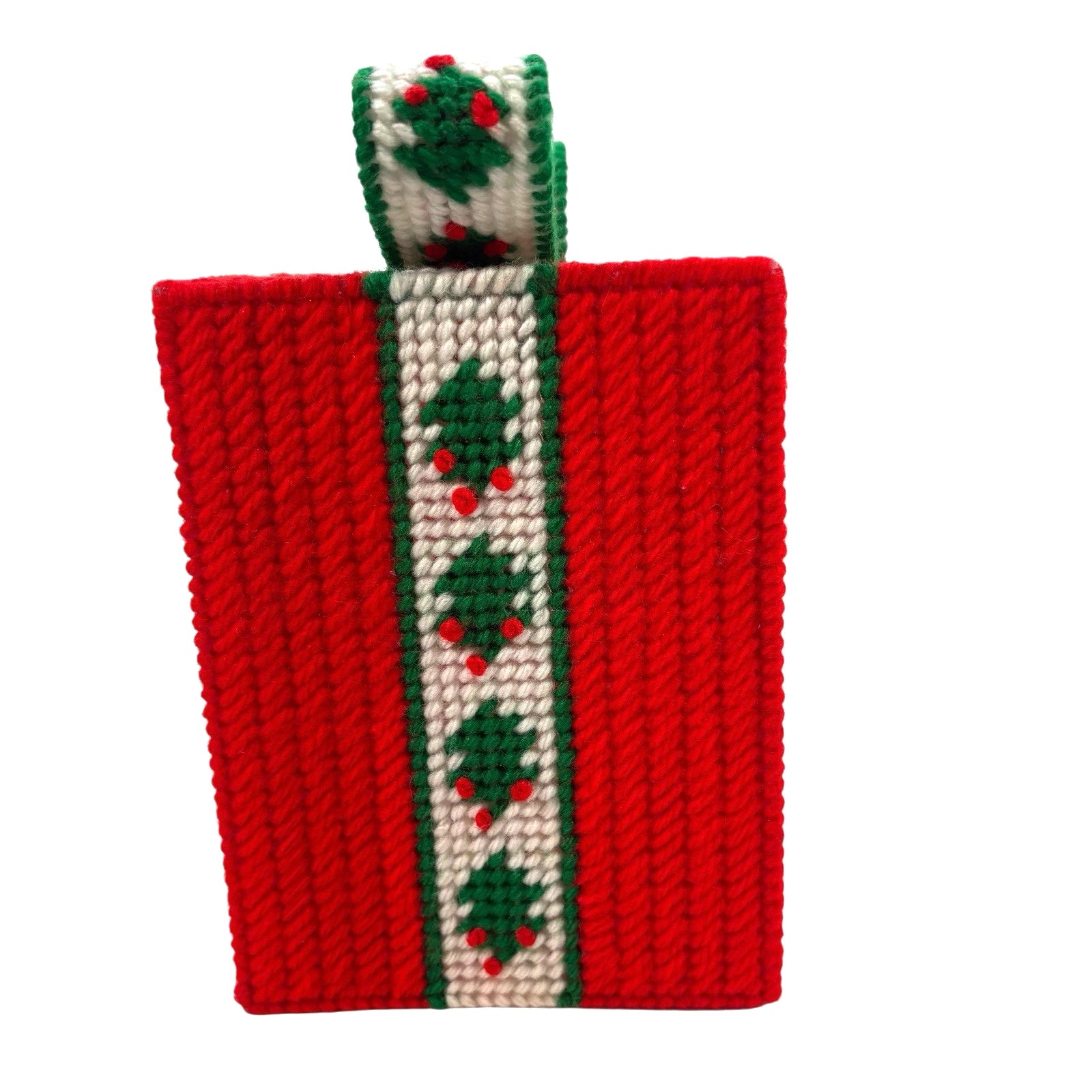 Vintage Plastic Canvas Needlepoint Christmas Square Tissue Cover Box Lot of 2 | eBay