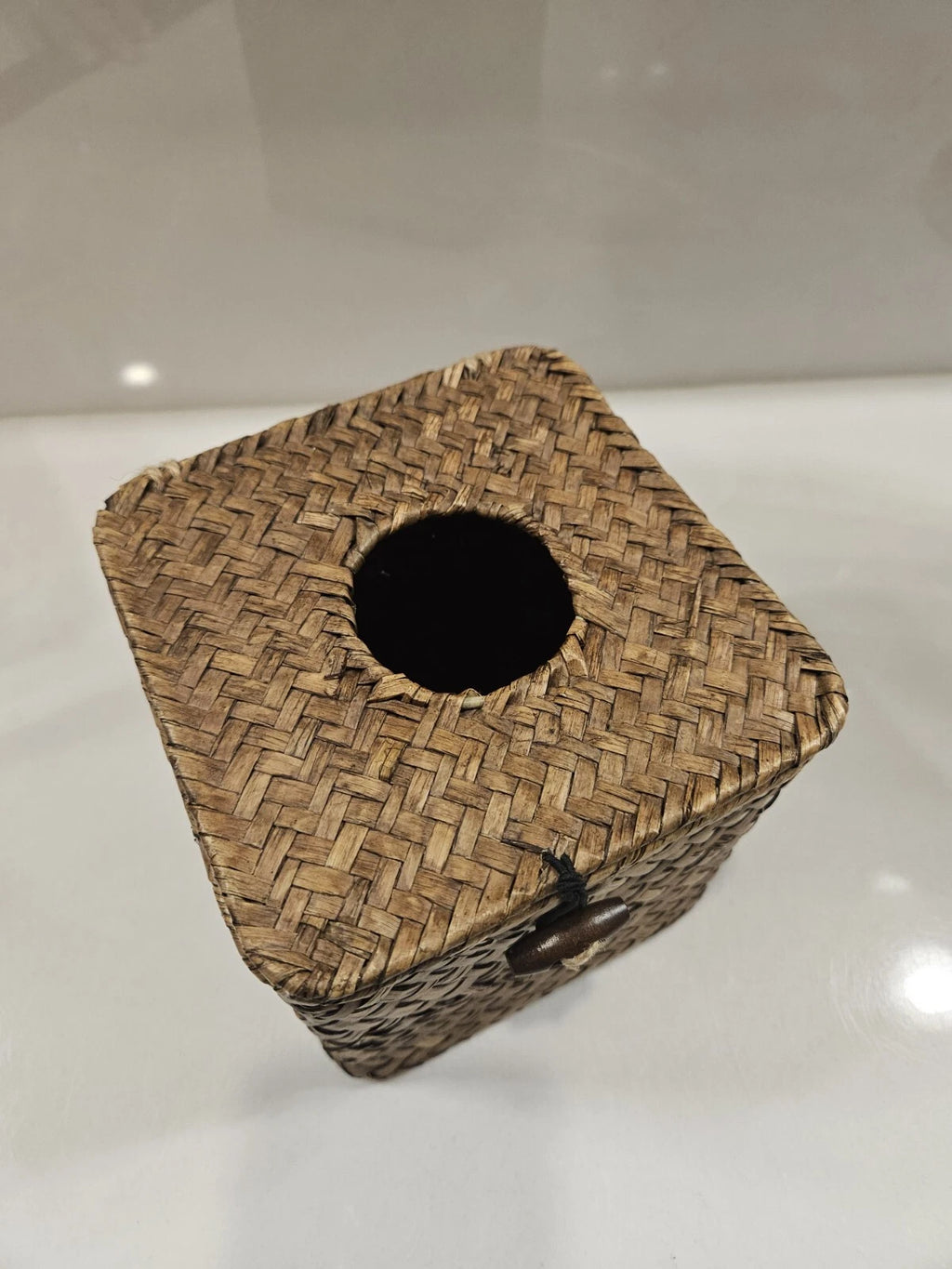 Woven Rattan Bamboo Tissue Box Cover Boho Coastal Beach | eBay