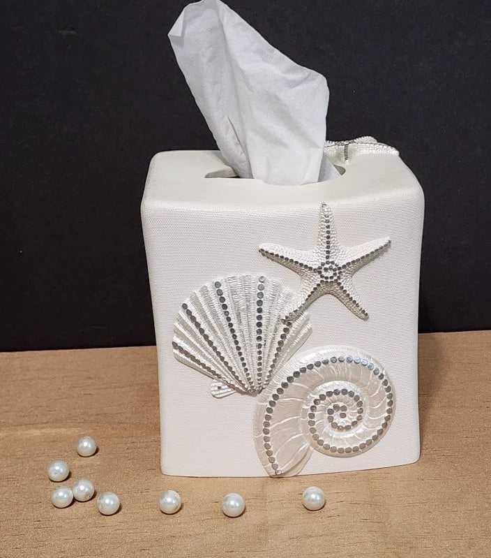 Tissue Box Cover Cream Square Bathroom Kleenex Accessories Facial Tissue Holder | eBay