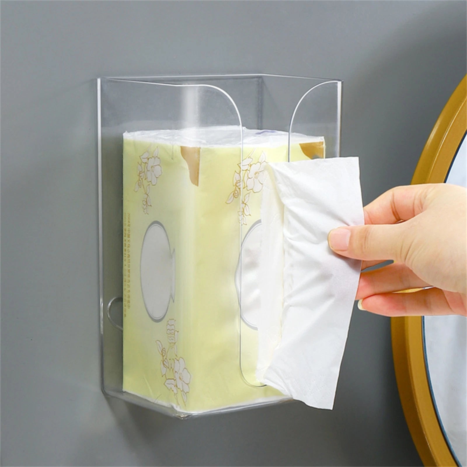 Wall Mounted Tissue Paper Cover Napkin Holder for Living Room Office Counter | eBay