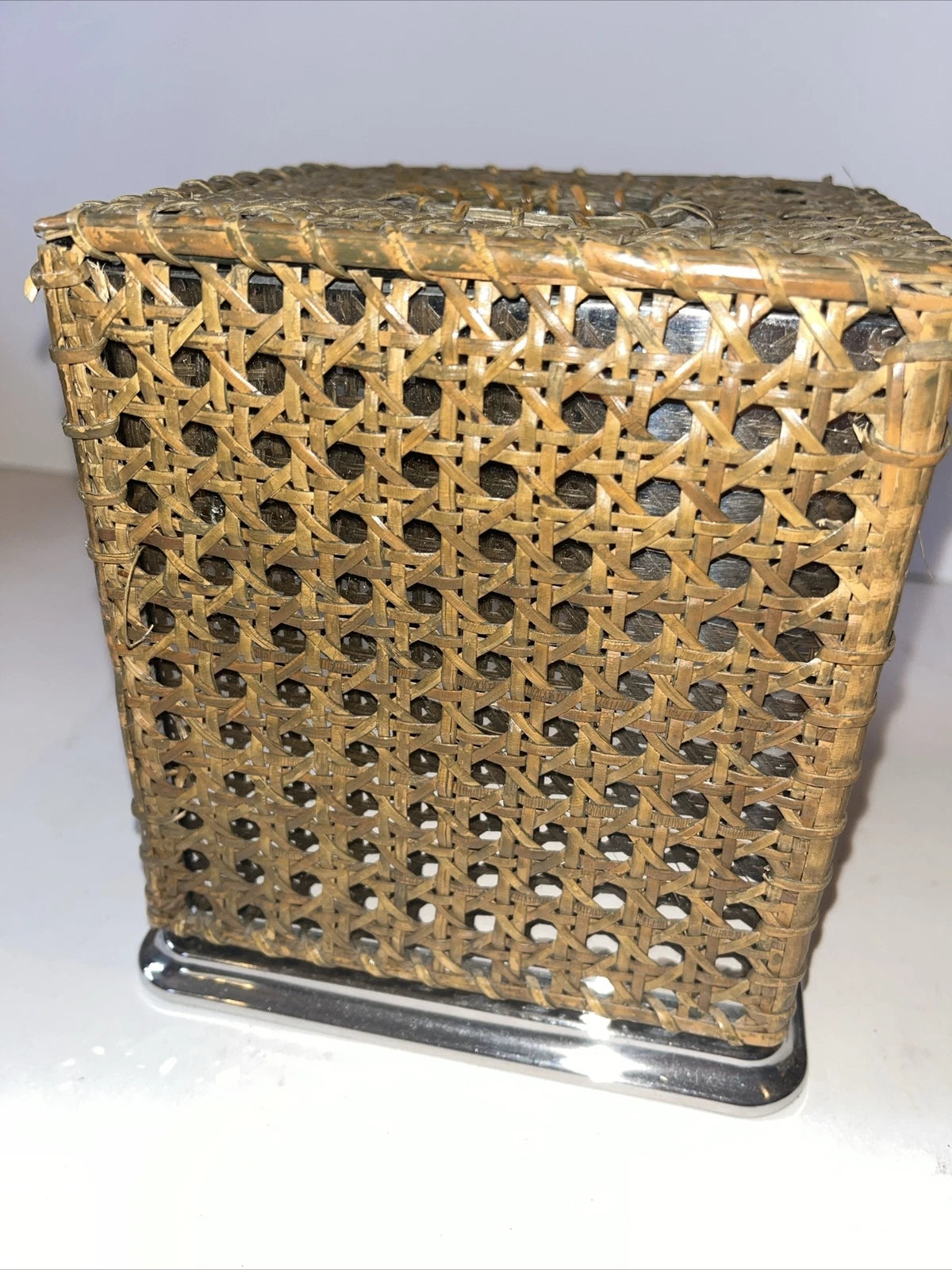 Tissue Holder Box Wicker Bamboo Rattan Cover Woven Square Natural Boho | eBay