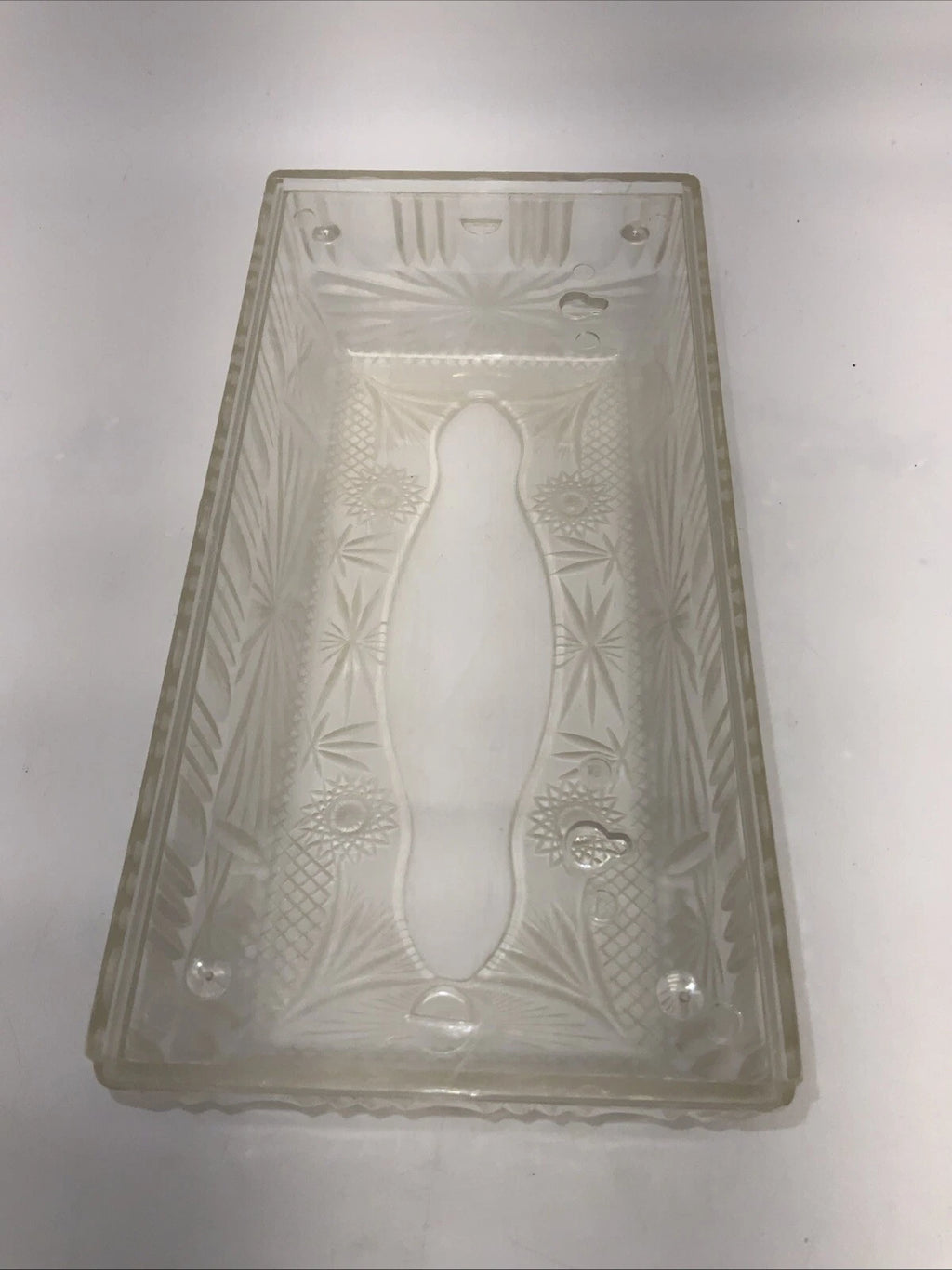 Vintage 1960s MCM Tissue Box Cover Holder Starburst Acrylic Clear Plastic | eBay