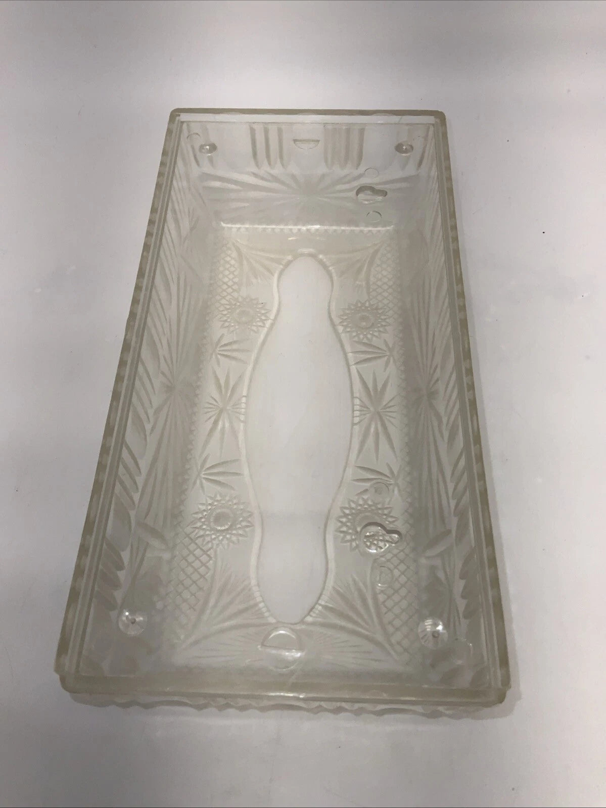 Vintage 1960s MCM Tissue Box Cover Holder Starburst Acrylic Clear Plastic | eBay