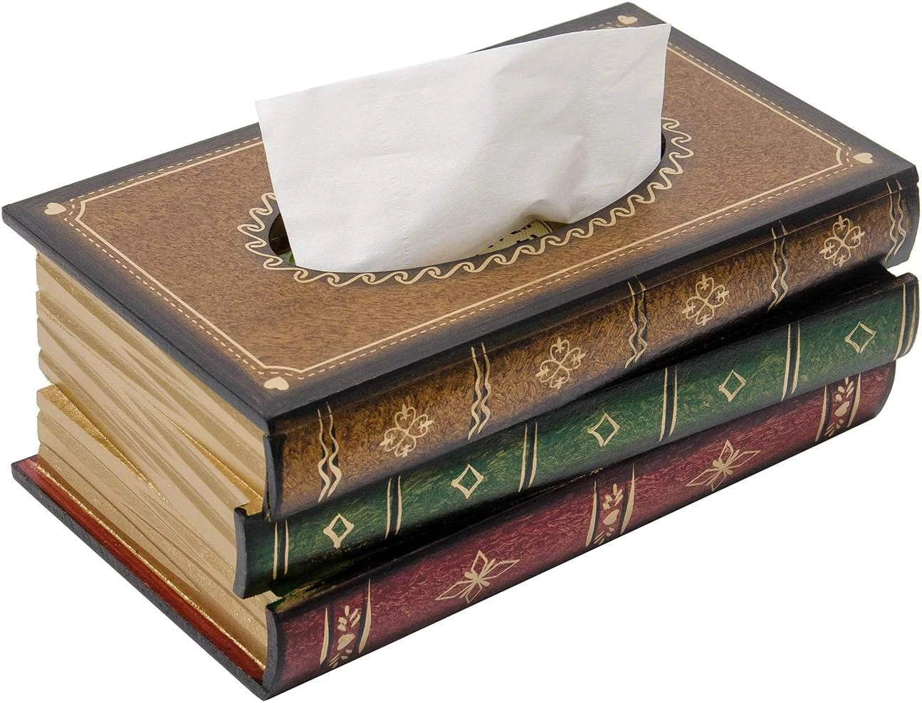 Crafted Classical Retro Wooden Antique Book Tissue Box Cover Rectangular Tiss... | eBay