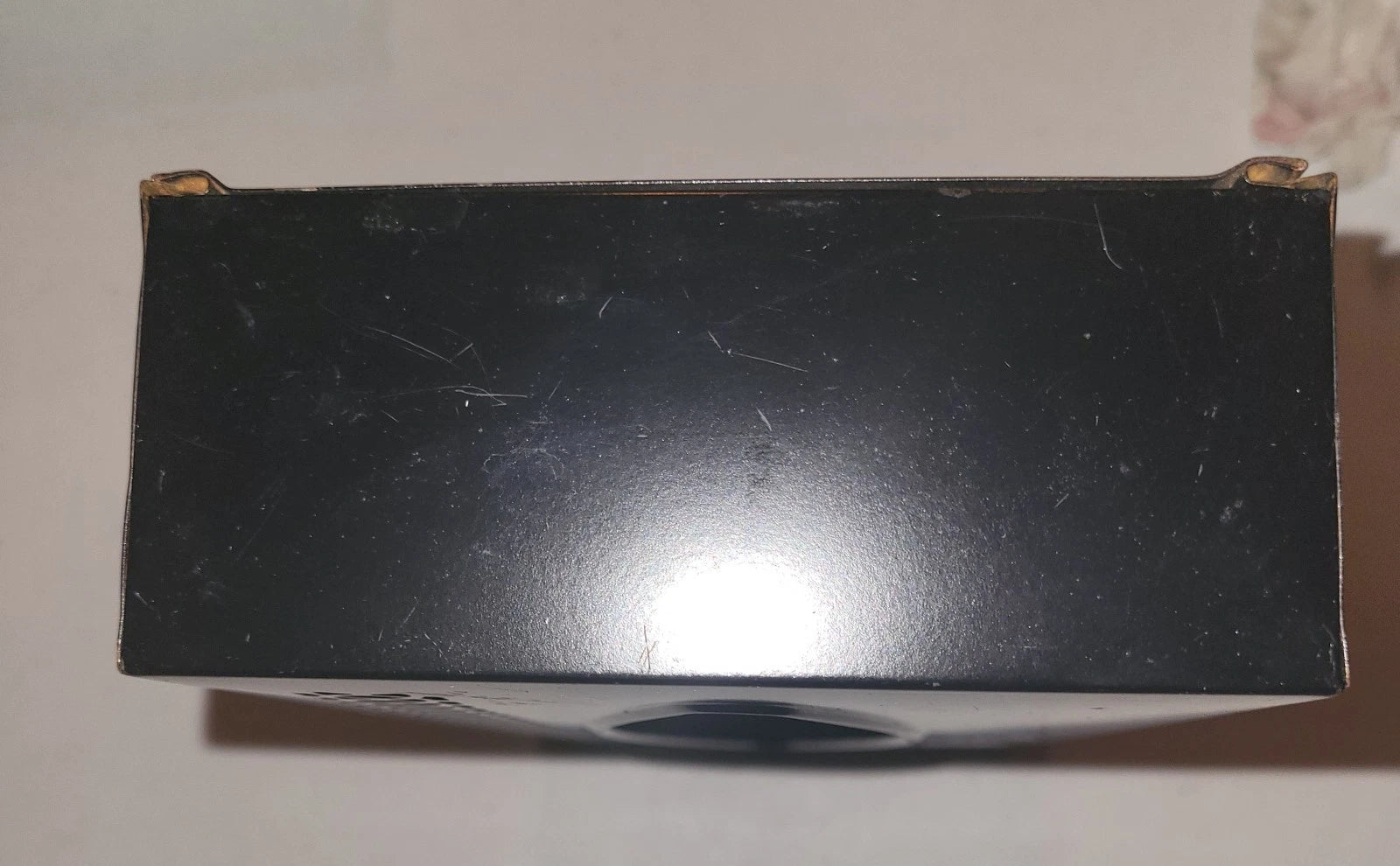 Vintage Metal Tissue Box Holder Black With Toile Flowers Hand Painted | eBay