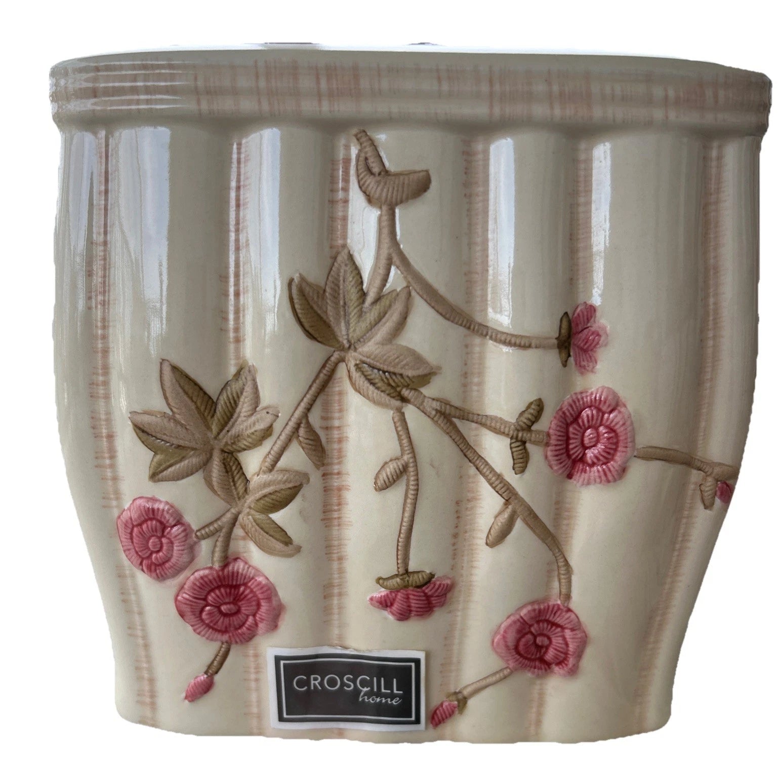 Croscill Rose Garden Ceramic Square Tissue Box Cover Natural/Ivory Shabby Chic | eBay