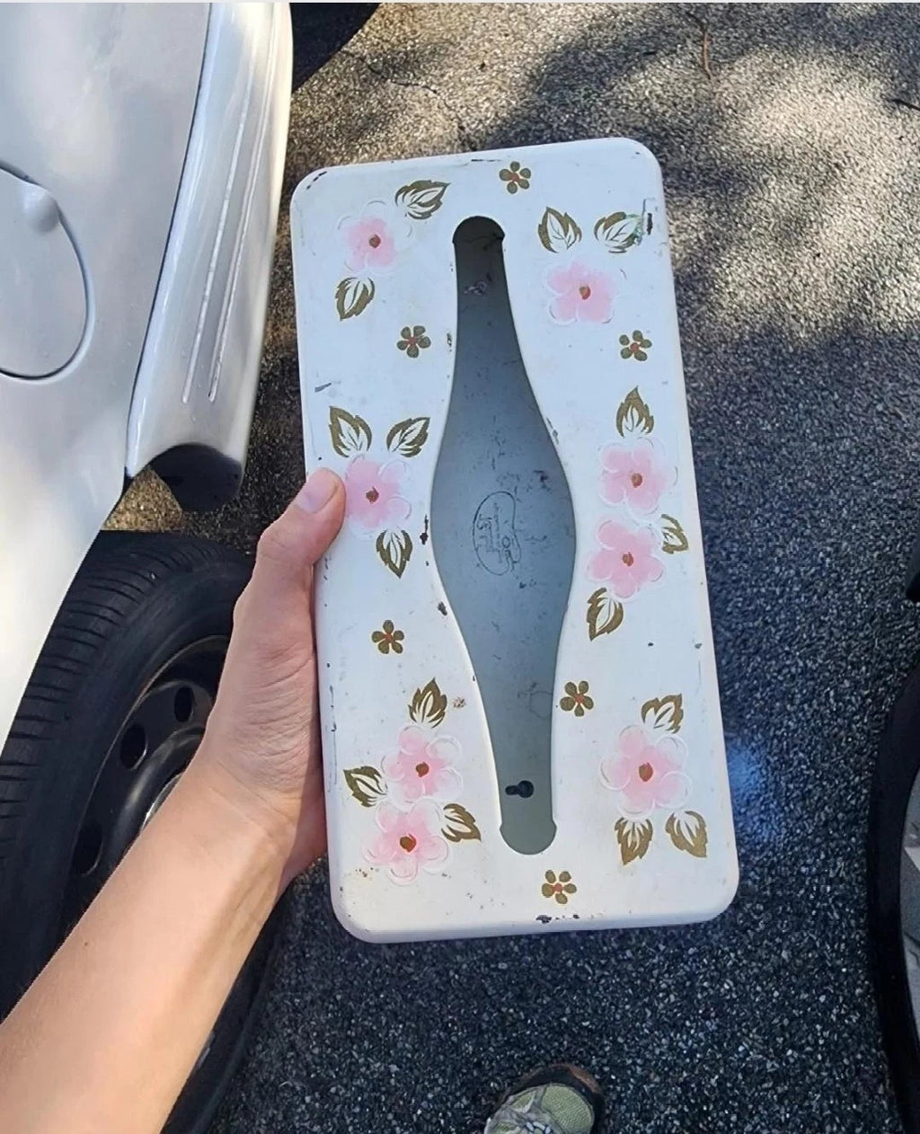 vintage 50s ransburg metal enamel hand painted tissue box cover wall mounted | eBay