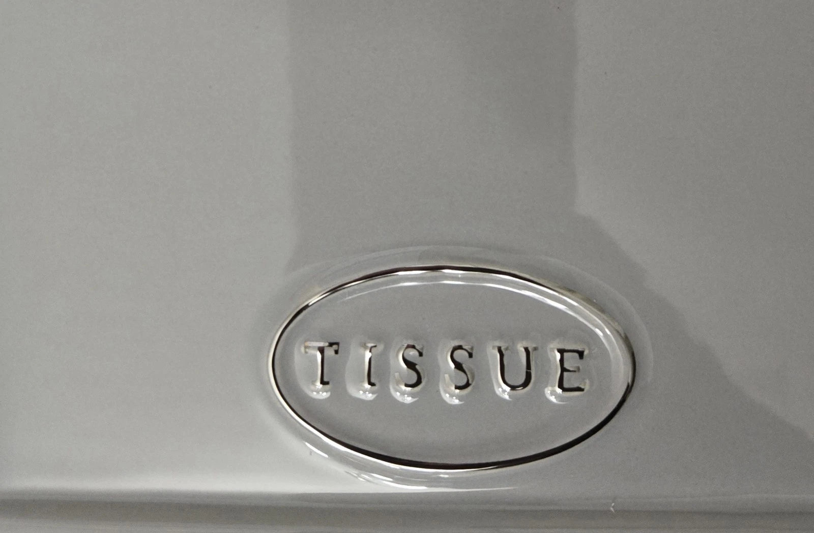Porcelain Gray And Silver Tissue Holder | eBay