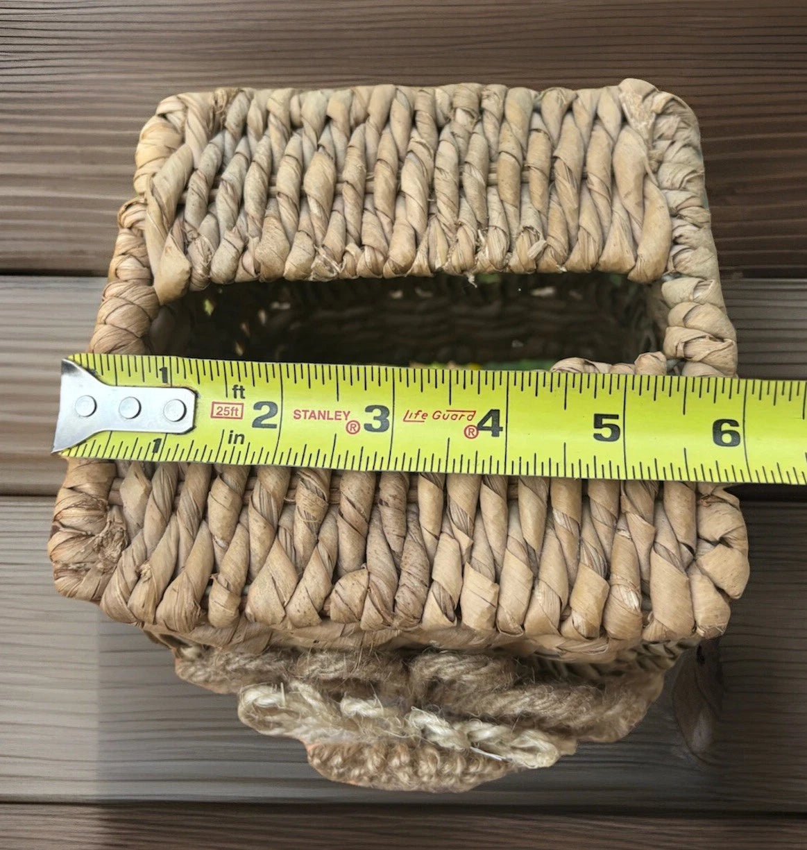 Vintage Rattan Wicker Jute Square Tissue Box Holder Flower Daisy Boho 6.5" X 6" | eBay