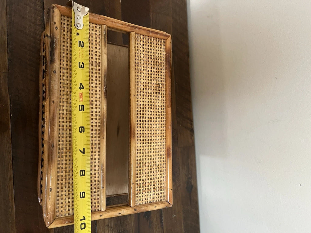 Vintage MCM Bamboo Wood Tissue Box Holder Sturdy Solid Piece | eBay