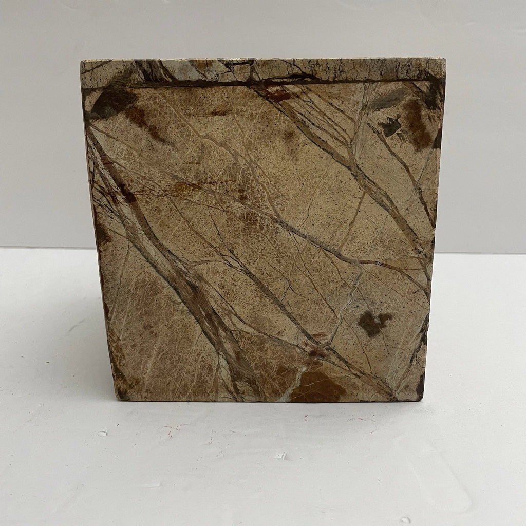 Nate Berkus Dark Travertine Brown Tan Marble Stone Tissue Box Cover Heavy | eBay