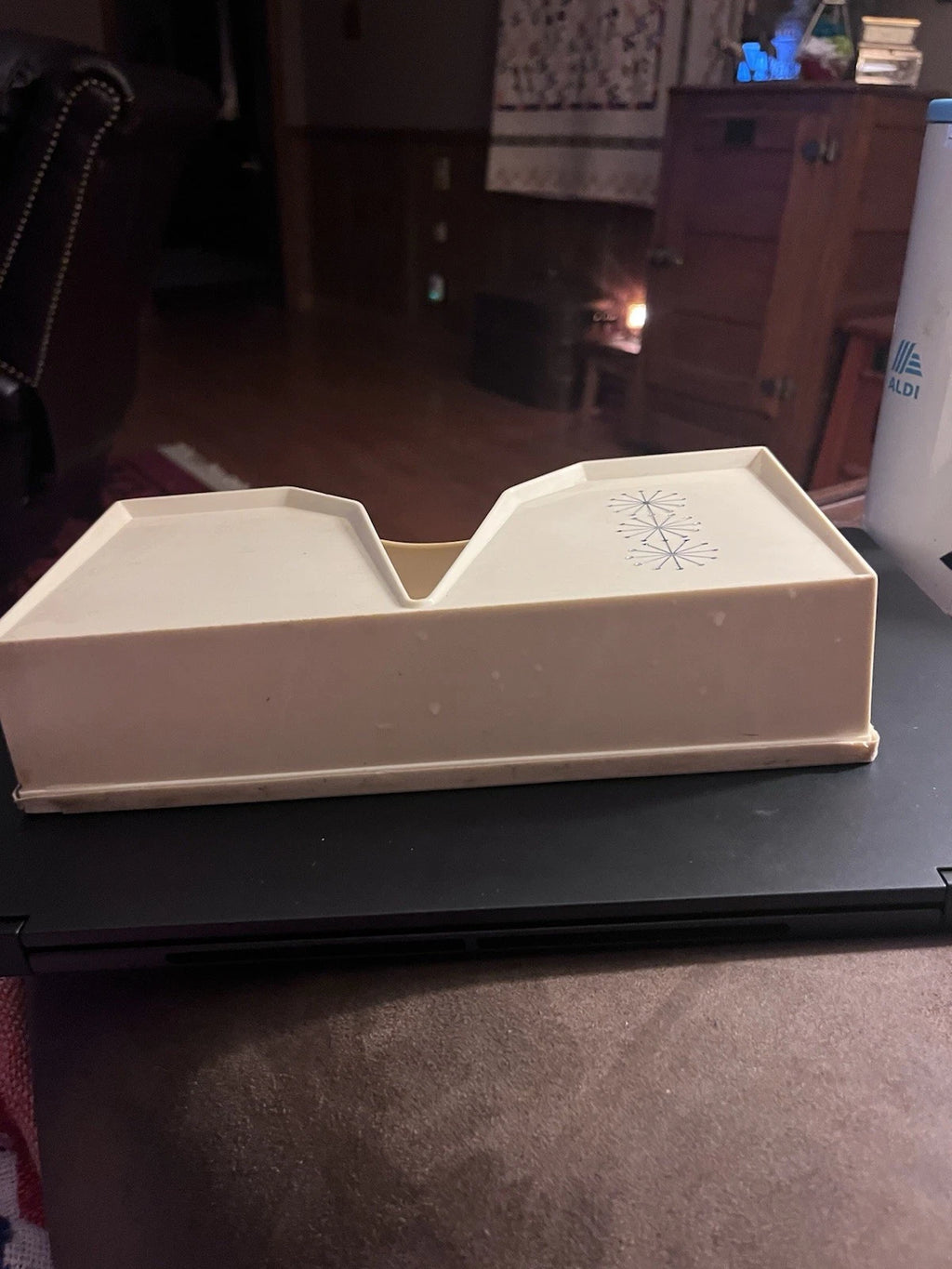 Vintage MCM Lustro Ware Atomic Cream Tissue Holder H‑33 Retro Starburst | eBay