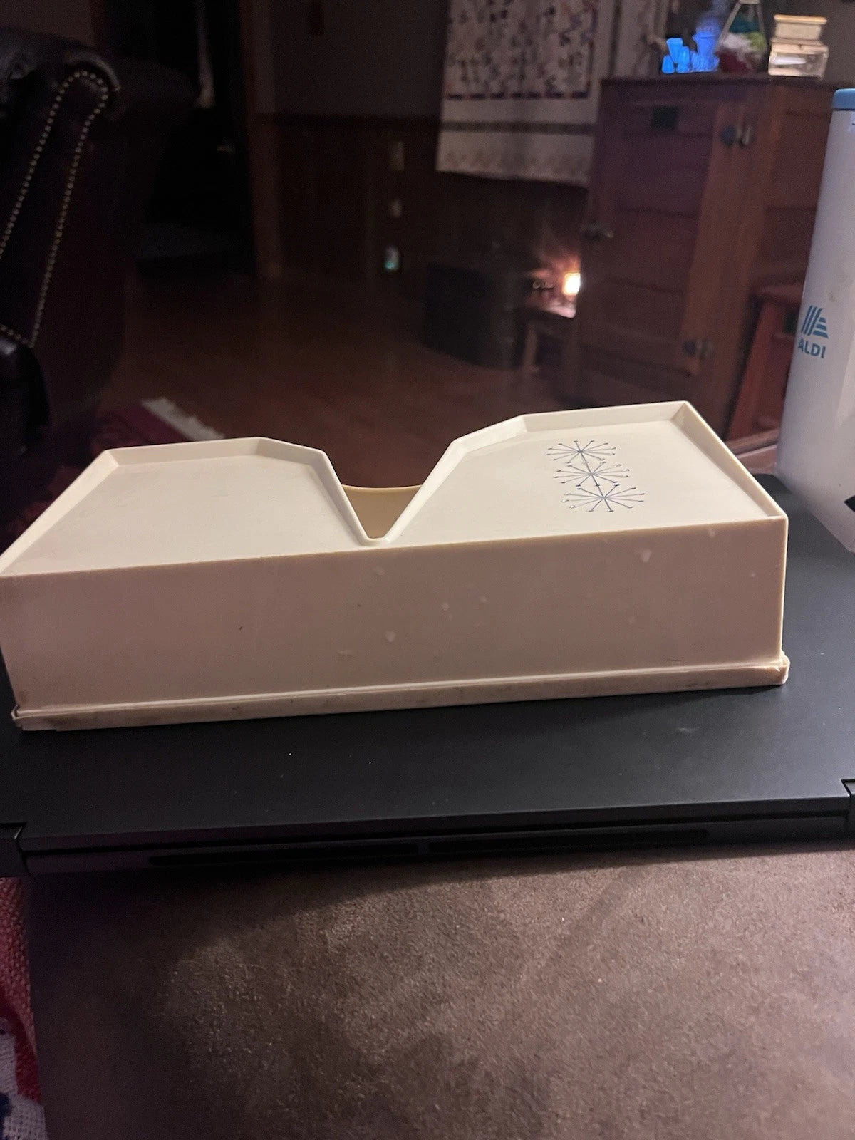 Vintage MCM Lustro Ware Atomic Cream Tissue Holder H‑33 Retro Starburst | eBay