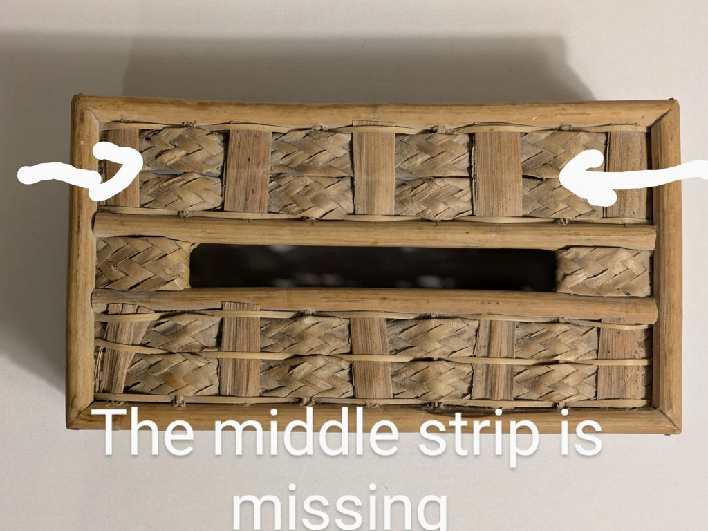 Wicker Rattan Bamboo Natural Tissue Box Cover Coastal Boho Rectangular Vintage | eBay