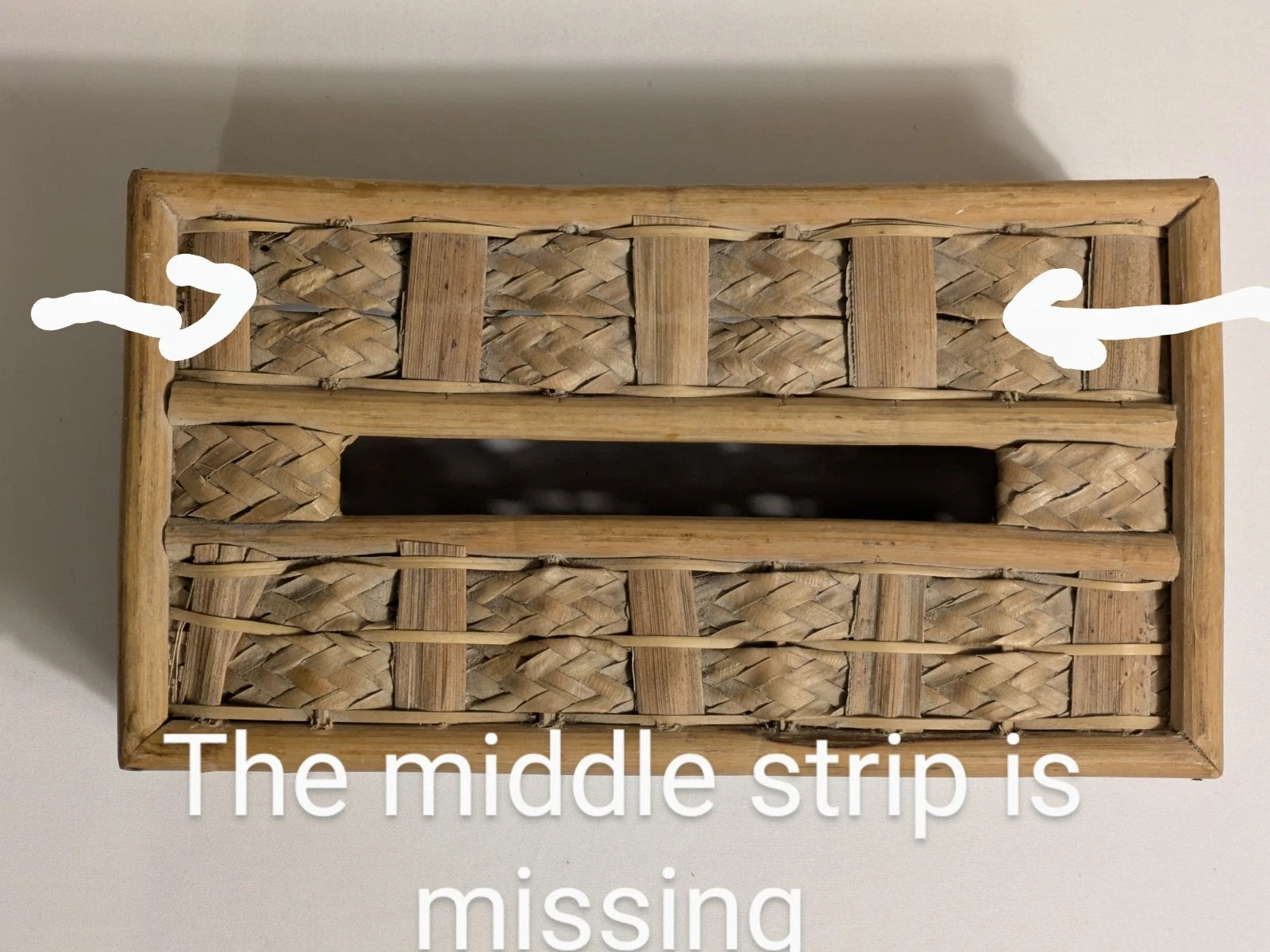 Wicker Rattan Bamboo Natural Tissue Box Cover Coastal Boho Rectangular Vintage | eBay