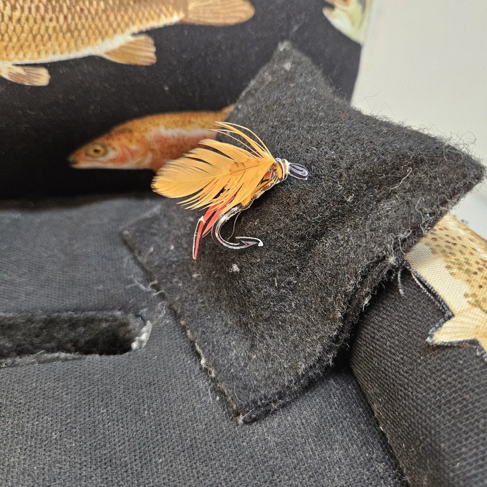 Tissue Box Cover Fishing Sofa Fish Couch Padded Cushions Ocean Theme Decor 9x5x4 | eBay