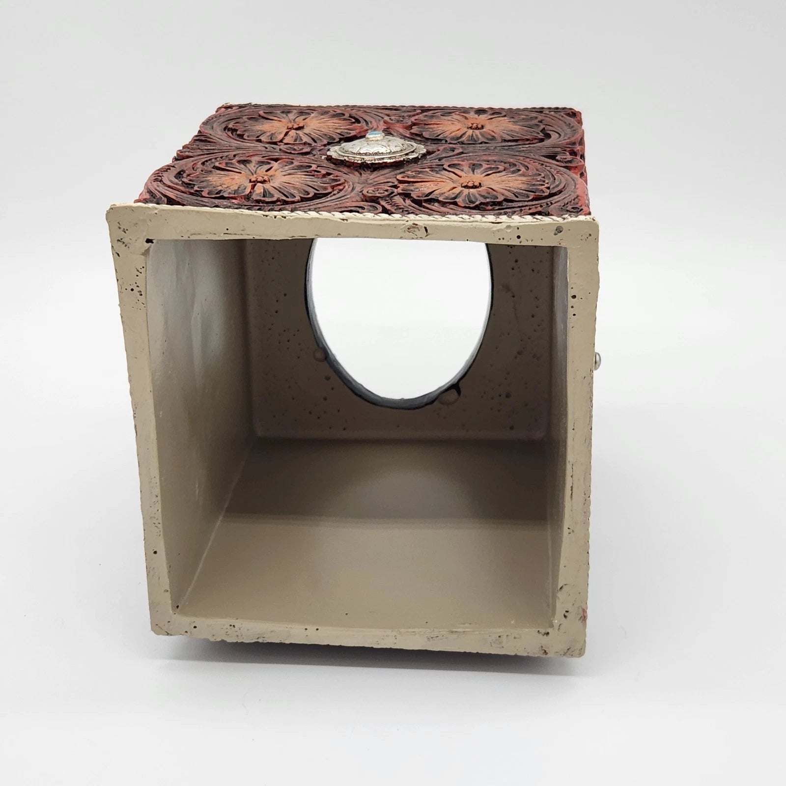 Western Tooled Leather Tissue Box Cover Polyresin | eBay