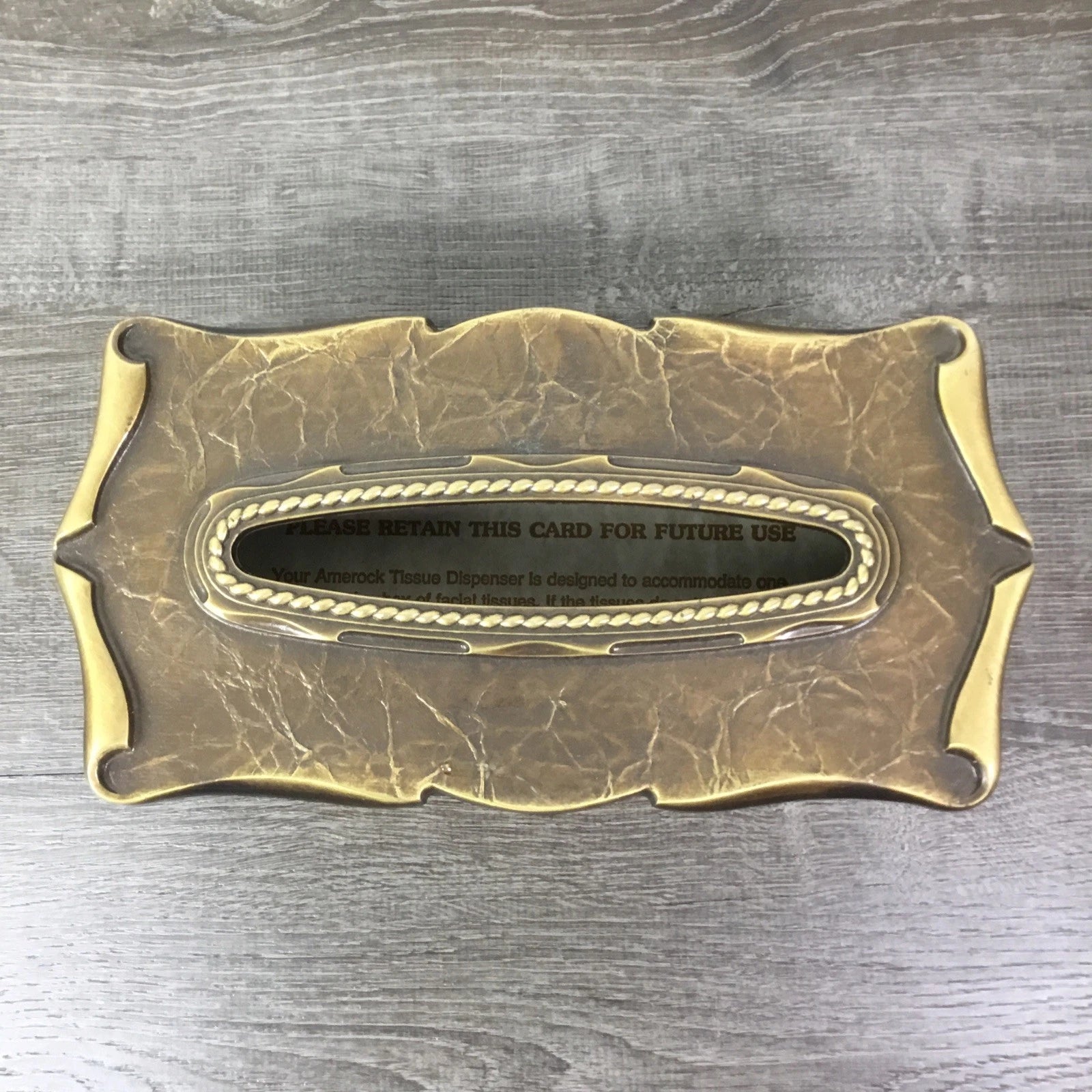 Vtg 1970's Brass Amerock Carriage House Tissue Box Dispenser Cover Complete | eBay