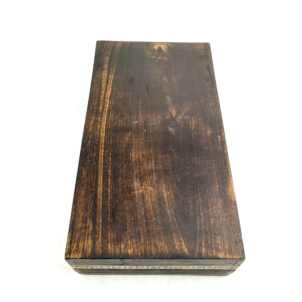 Wood Tissue Box Hand Painted Holder Boho Rustic Decor Hinged Tissue Paper Holder | eBay