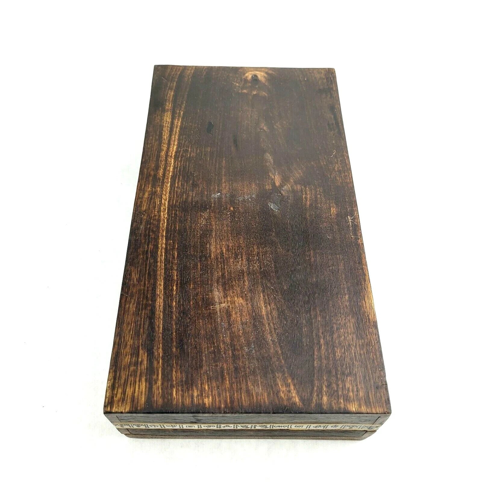 Wood Tissue Box Hand Painted Holder Boho Rustic Decor Hinged Tissue Paper Holder | eBay