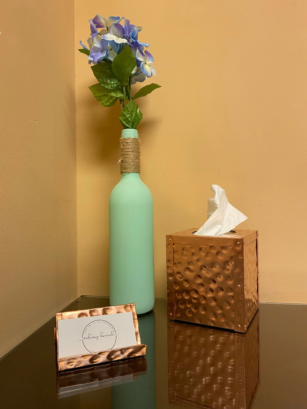 Hammered Solid Copper Tissue Box Holder Square Cube Facial Tissue Box Cover | eBay