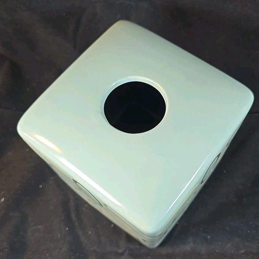 VINTAGE ANGELA ADAMS "Lulu Blue" CERAMIC TISSUE HOLDER, MCM, Excellent Condition | eBay