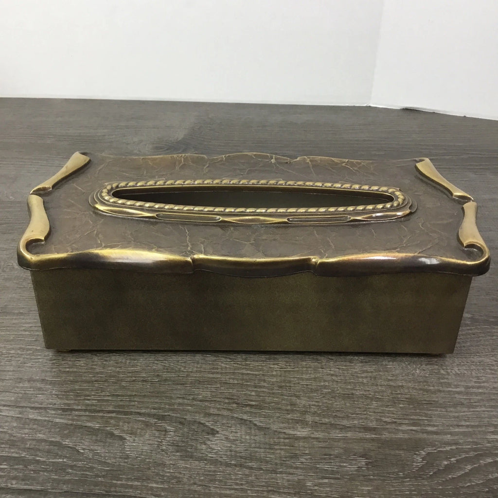 Vtg 1970's Brass Amerock Carriage House Tissue Box Dispenser Cover Complete | eBay