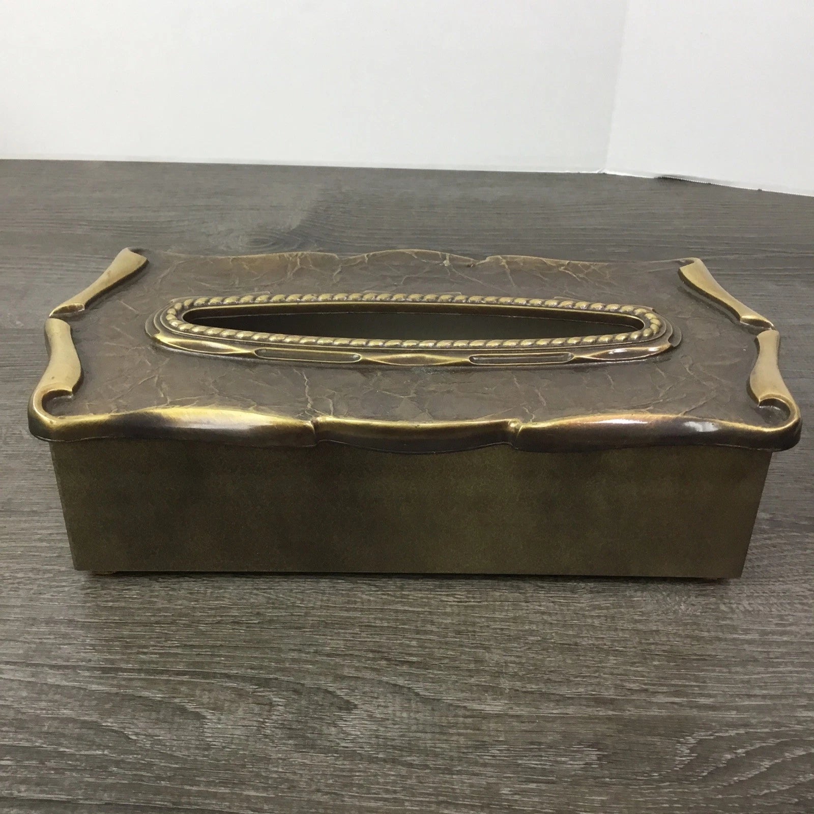 Vtg 1970's Brass Amerock Carriage House Tissue Box Dispenser Cover Complete | eBay