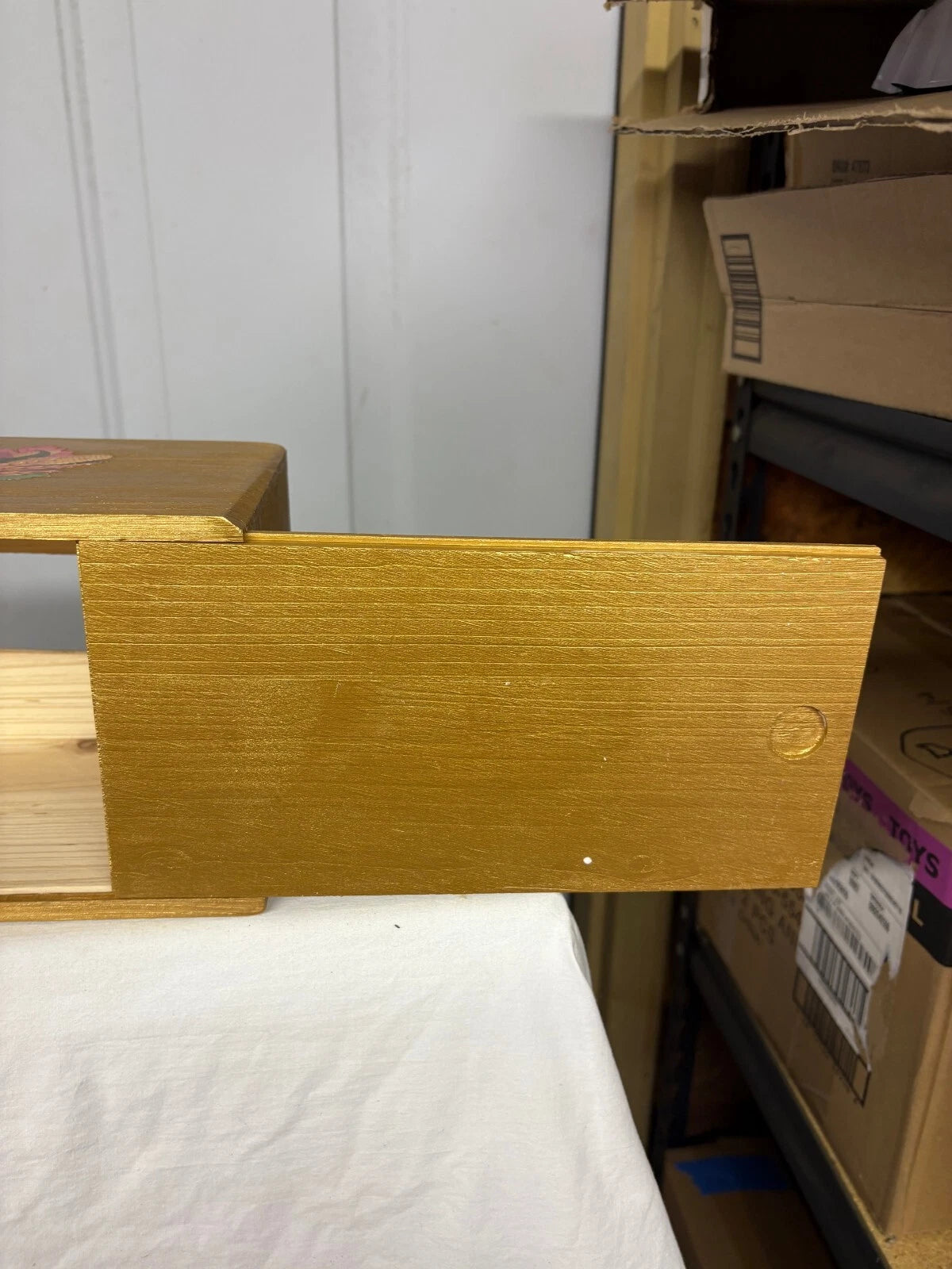 Wood Tissue Box Holder with Slide-Out Bottom Hand Made Pre-Owned 10 1/4"x5.5" | eBay