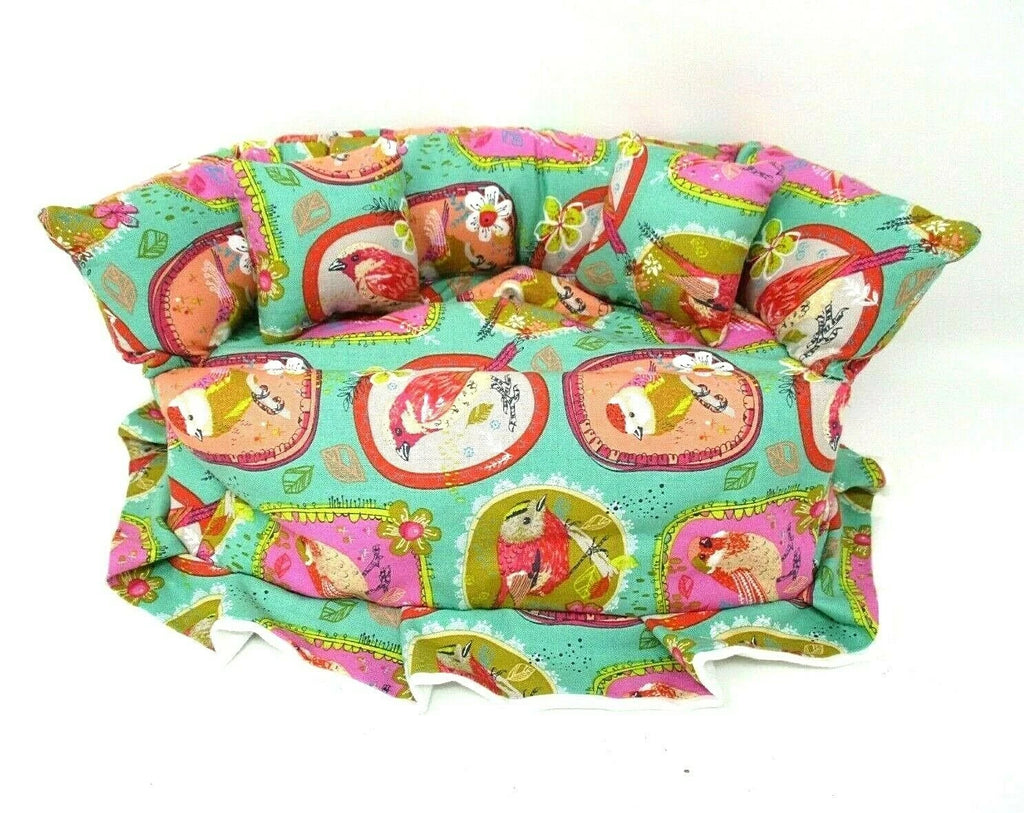 Tissue Box Cover Couch Handcrafted Sofa Bird Fabric Kitschy Cute | eBay