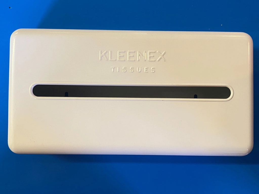 Vintage Kleenex Metal Tissue Holder White Wall Mounted Box Dash Mount w/Key NOS | eBay